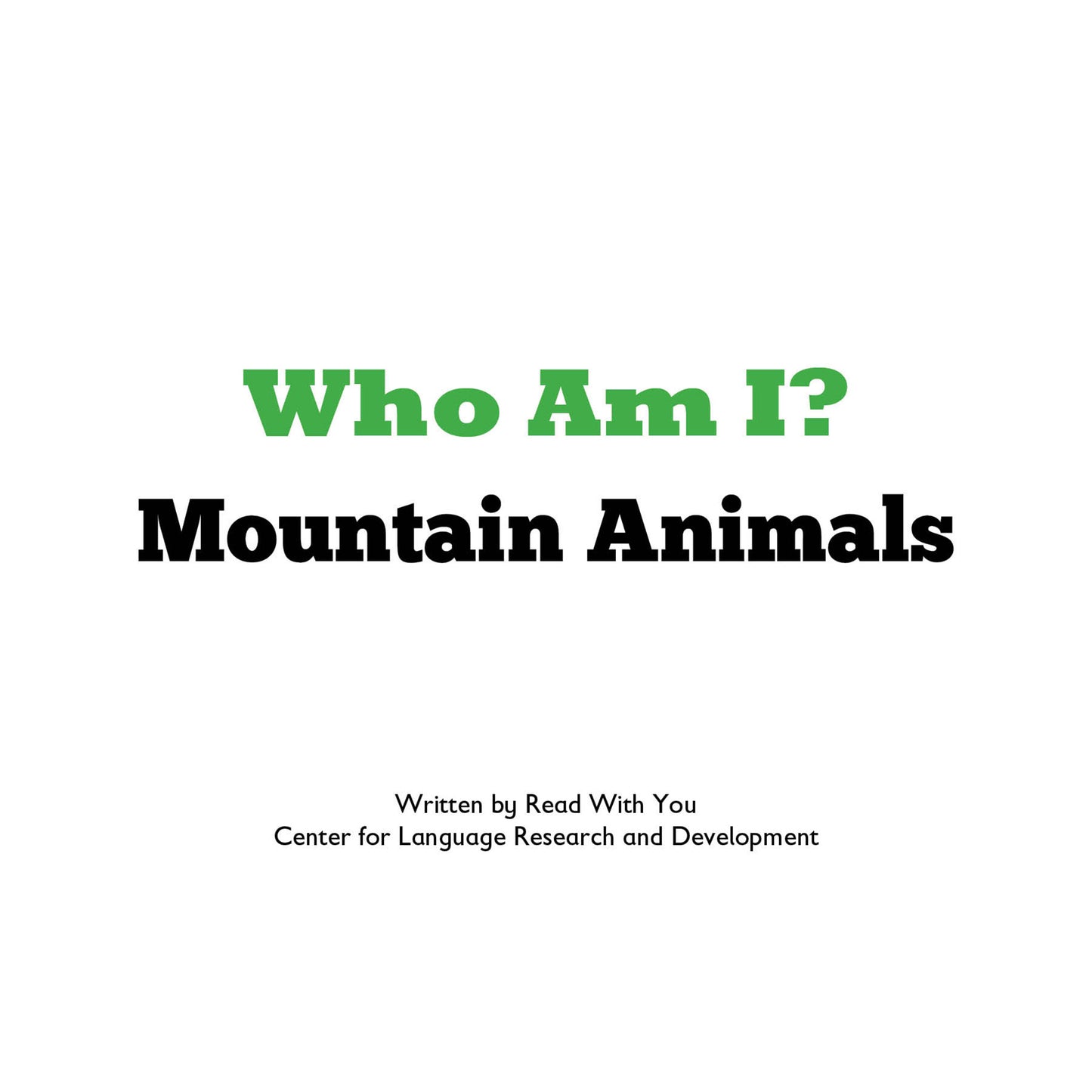 Mountain Animals