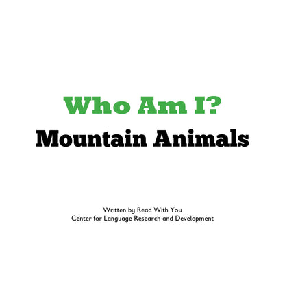 Mountain Animals